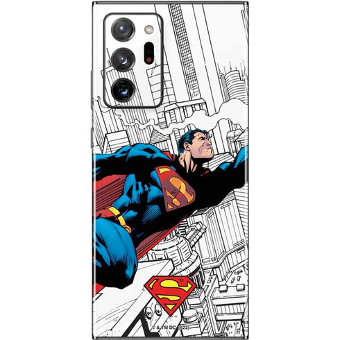 DC Comics Superman Super Speed Flying Over City Galaxy Note20 Ultra 5G Skin