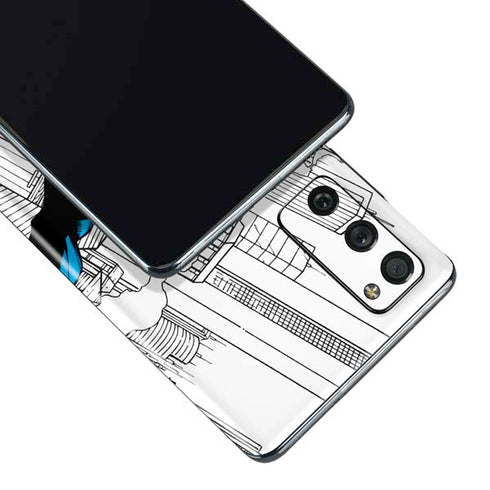 DC Comics Superman Super Speed Flying Over City Galaxy S20 Fan Edition Skin