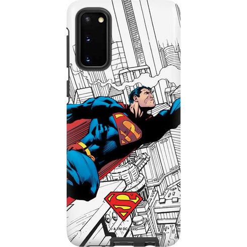 DC Comics Superman Super Speed Flying Over City Galaxy S20 Pro Case