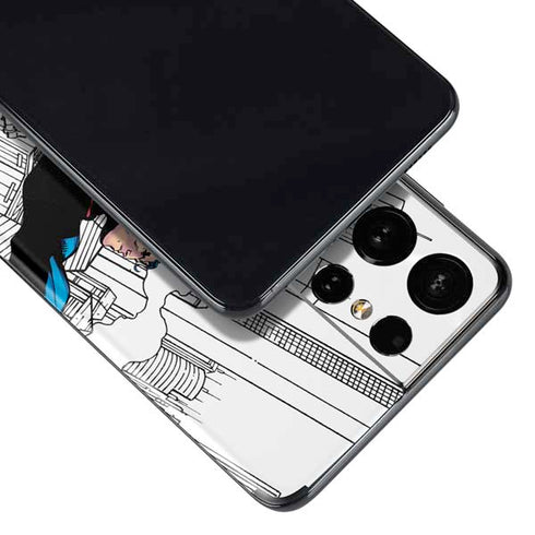 DC Comics Superman Super Speed Flying Over City Galaxy S21 Ultra 5G Skin