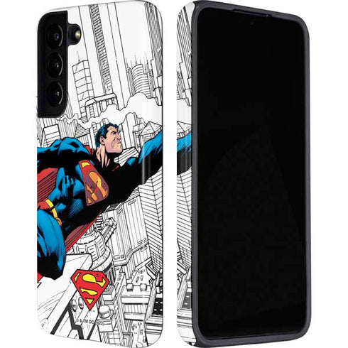 DC Comics Superman Super Speed Flying Over City Galaxy S22 Pro Case