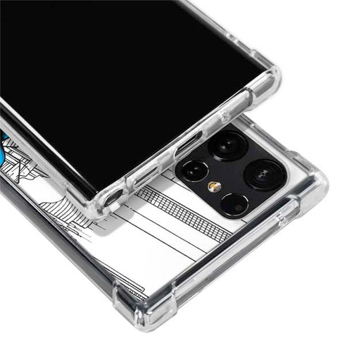 DC Comics Superman Super Speed Flying Over City Galaxy S22 Ultra Clear Case