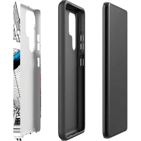 DC Comics Superman Super Speed Flying Over City Galaxy S22 Ultra Pro Case