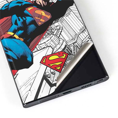 DC Comics Superman Super Speed Flying Over City Galaxy S22 Ultra Skin