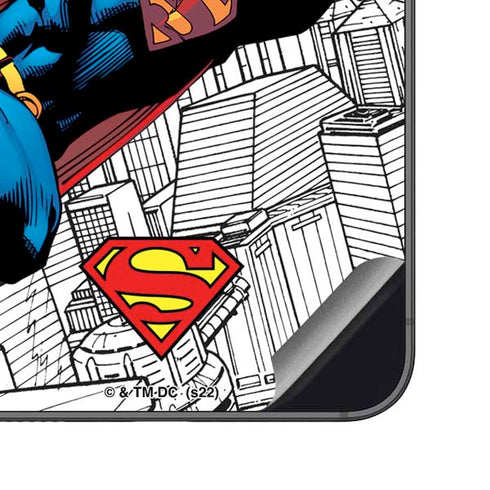 DC Comics Superman Super Speed Flying Over City Galaxy S23 FE Skin