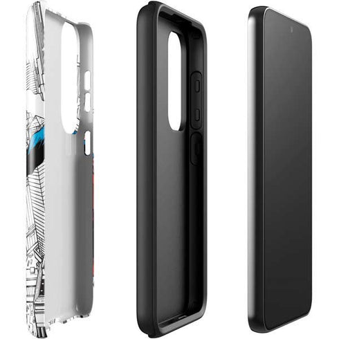 DC Comics Superman Super Speed Flying Over City Galaxy S23 Plus Pro Case