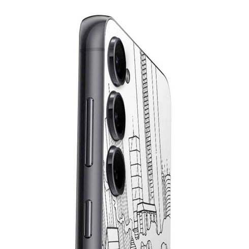 DC Comics Superman Super Speed Flying Over City Galaxy S23 Skin