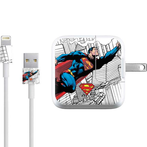 DC Comics Superman Super Speed Flying Over City iPad Charger (10W USB) Skin