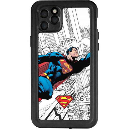 DC Comics Superman Super Speed Flying Over City iPhone 11 Pro Max Waterproof Case