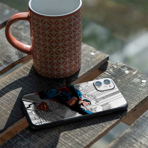 DC Comics Superman Super Speed Flying Over City iPhone 11 Skin
