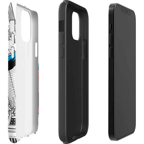 DC Comics Superman Super Speed Flying Over City iPhone 12 Impact Case