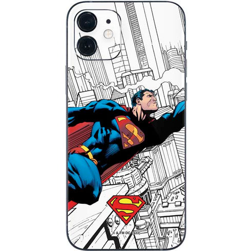 DC Comics Superman Super Speed Flying Over City iPhone 12 Mini Skin