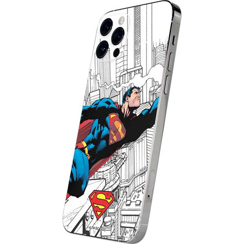 DC Comics Superman Super Speed Flying Over City iPhone 12 Pro Max Skin
