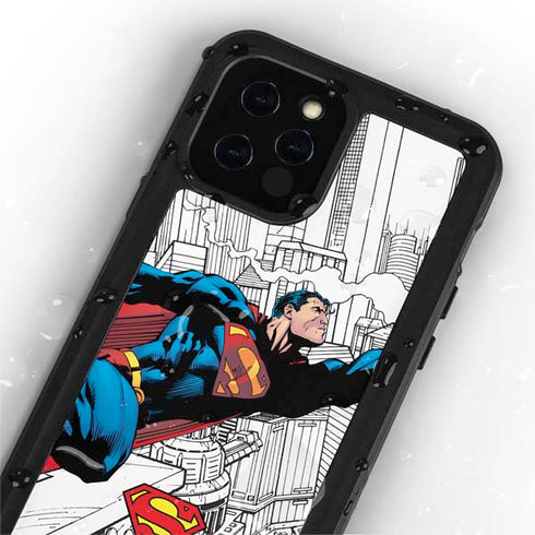 DC Comics Superman Super Speed Flying Over City iPhone 12 Pro Max Waterproof Case