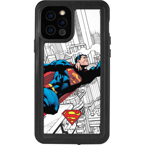 DC Comics Superman Super Speed Flying Over City iPhone 12 Pro Waterproof Case