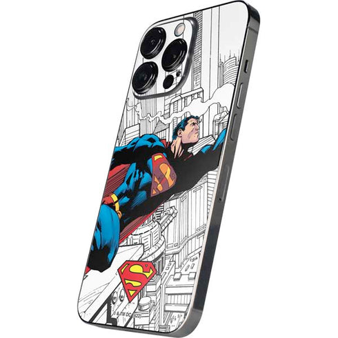 DC Comics Superman Super Speed Flying Over City iPhone 13 Pro Max Skin