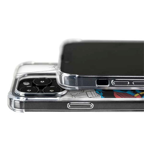 DC Comics Superman Super Speed Flying Over City iPhone 15 Pro MagSafe Case