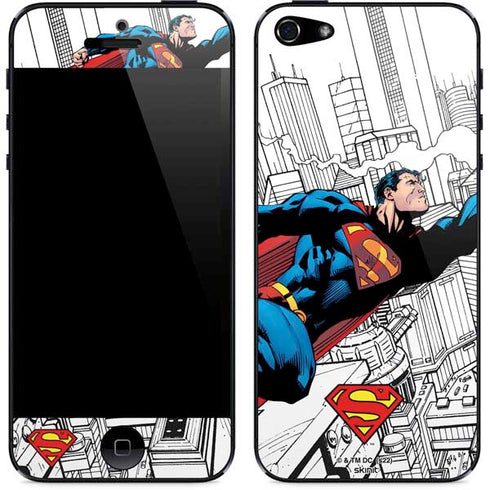 DC Comics Superman Super Speed Flying Over City iPhone 5/5s/5SE Skin