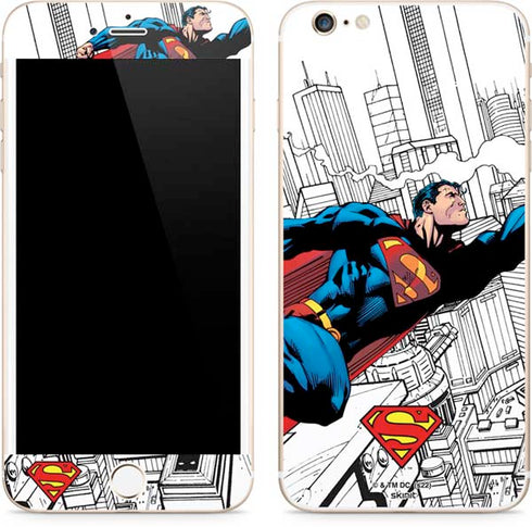 DC Comics Superman Super Speed Flying Over City iPhone 6/6s Plus Skin