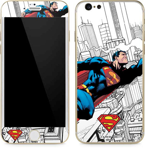 DC Comics Superman Super Speed Flying Over City iPhone 6/6s Skin