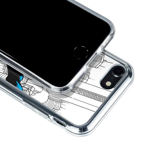 DC Comics Superman Super Speed Flying Over City iPhone SE (2nd & 3rd Gen) Clear Case