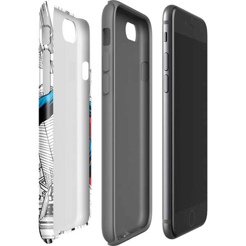 DC Comics Superman Super Speed Flying Over City iPhone SE (2nd & 3rd Gen) Pro Case