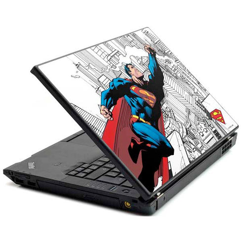 DC Comics Superman Super Speed Flying Over City Lenovo T420 Skin