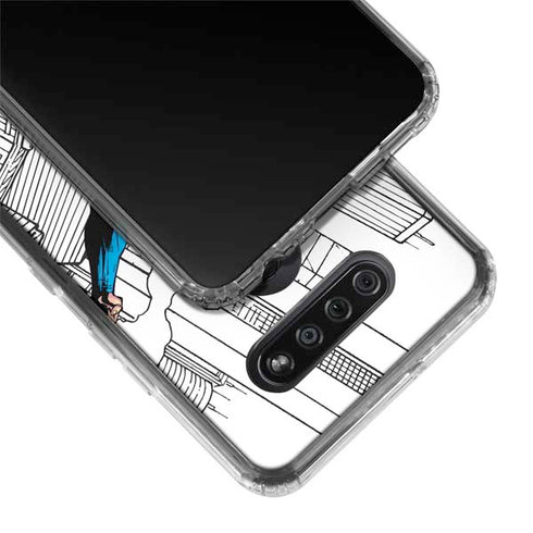 DC Comics Superman Super Speed Flying Over City LG K51/Q51 Clear Case