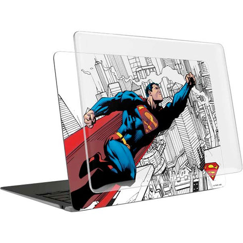 DC Comics Superman Super Speed Flying Over City MacBook Air 15in (2023-2025) Case plus Skin