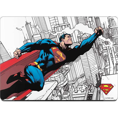 DC Comics Superman Super Speed Flying Over City MacBook Pro 14in (2021-24) Skin