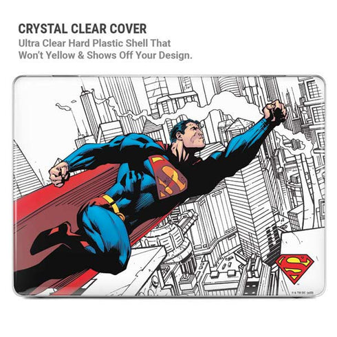 DC Comics Superman Super Speed Flying Over City MacBook Pro 16in (2021-25) Case plus Skin