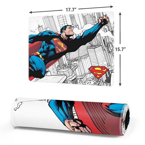 DC Comics Superman Super Speed Flying Over City Gaming Mouse Pad