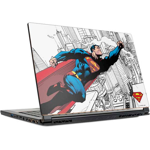 DC Comics Superman Super Speed Flying Over City MSI GS65 Stealth Laptop Skin