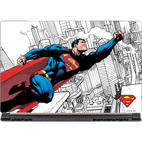 DC Comics Superman Super Speed Flying Over City MSI GS65 Stealth Laptop Skin