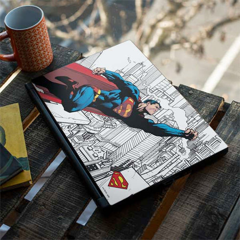 DC Comics Superman Super Speed Flying Over City MSI GS65 Stealth Laptop Skin