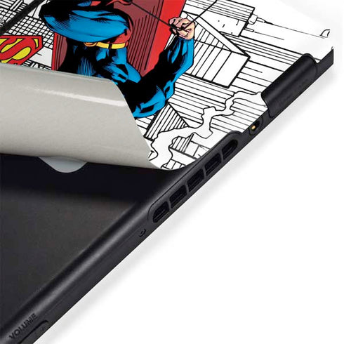 DC Comics Superman Super Speed Flying Over City Nintendo Switch Bundle Skin