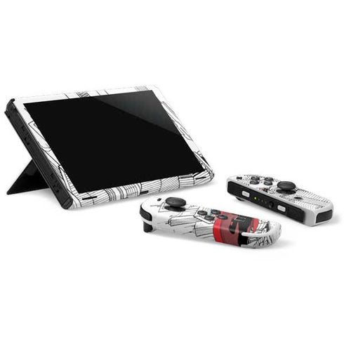 DC Comics Superman Super Speed Flying Over City Nintendo Switch OLED (2021) Skin