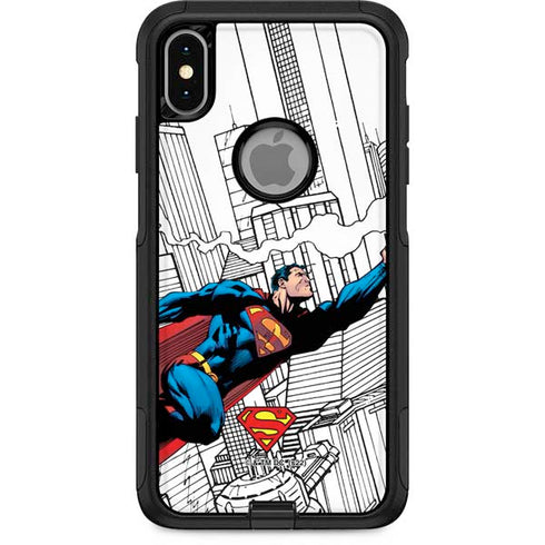 DC Comics Superman Super Speed Flying Over City Otterbox Commuter iPhone Skin