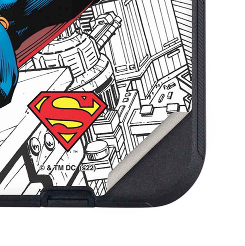DC Comics Superman Super Speed Flying Over City Otterbox Defender iPhone Skin