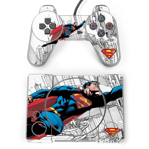 DC Comics Superman Super Speed Flying Over City PlayStation Classic Bundle Skin