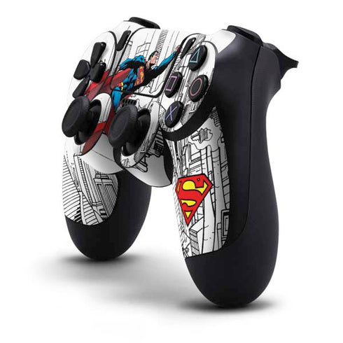 DC Comics Superman Super Speed Flying Over City PS4 Controller Skin
