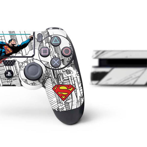 DC Comics Superman Super Speed Flying Over City PS4 Slim Bundle Skin