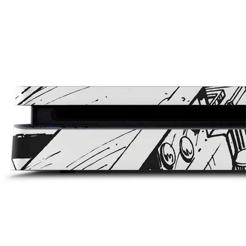 DC Comics Superman Super Speed Flying Over City PS4 Slim Skin