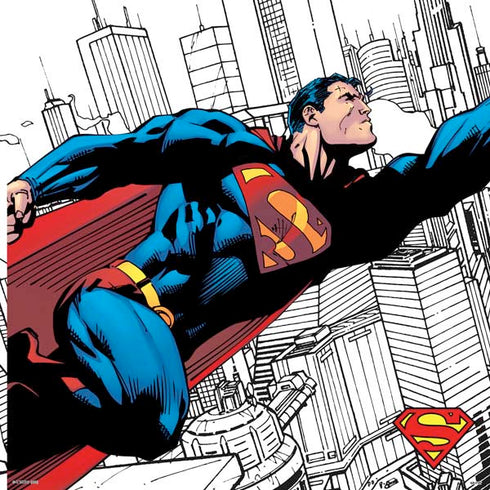 DC Comics Superman Super Speed Flying Over City PS4 Slim Skin