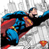 DC Comics Superman Super Speed Flying Over City PS4 Slim Skin