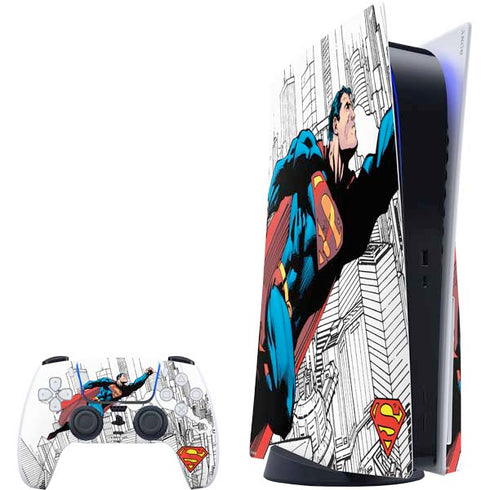 DC Comics Superman Super Speed Flying Over City PS5 Bundle Skin