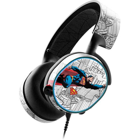 DC Comics Superman Super Speed Flying Over City SteelSeries Arctis 3 Skin