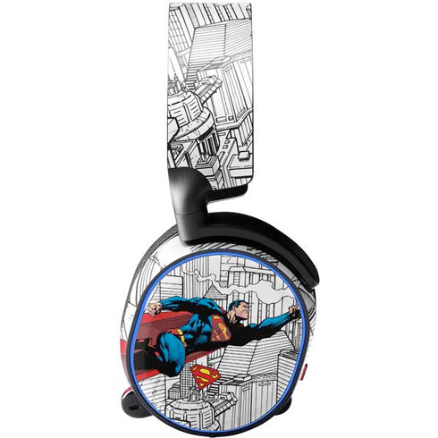 DC Comics Superman Super Speed Flying Over City SteelSeries Arctis 3 Skin