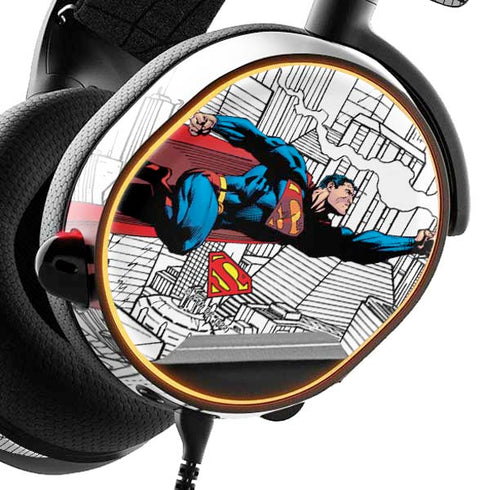 DC Comics Superman Super Speed Flying Over City SteelSeries Arctis 3 Skin