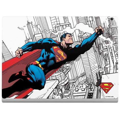 DC Comics Superman Super Speed Flying Over City Surface Book 2 13.5in Skin